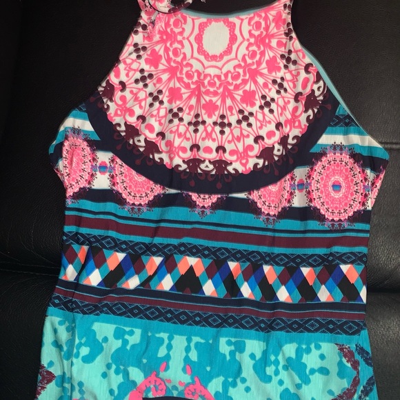 ⭐️PRICE FIRM⭐️ Pool Side Chillin Dress Aqua Maxi Dress - Picture 6 of 10